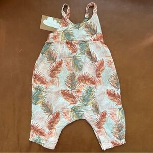 ANGEL DEAR Palm Leaves Muslim Tie-back Romper, 6-12mo - NEW